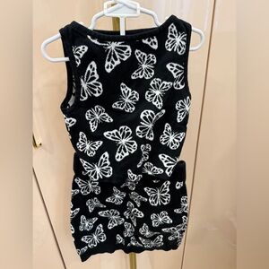 Art Class Black and White Butterfly Kids Matching Set